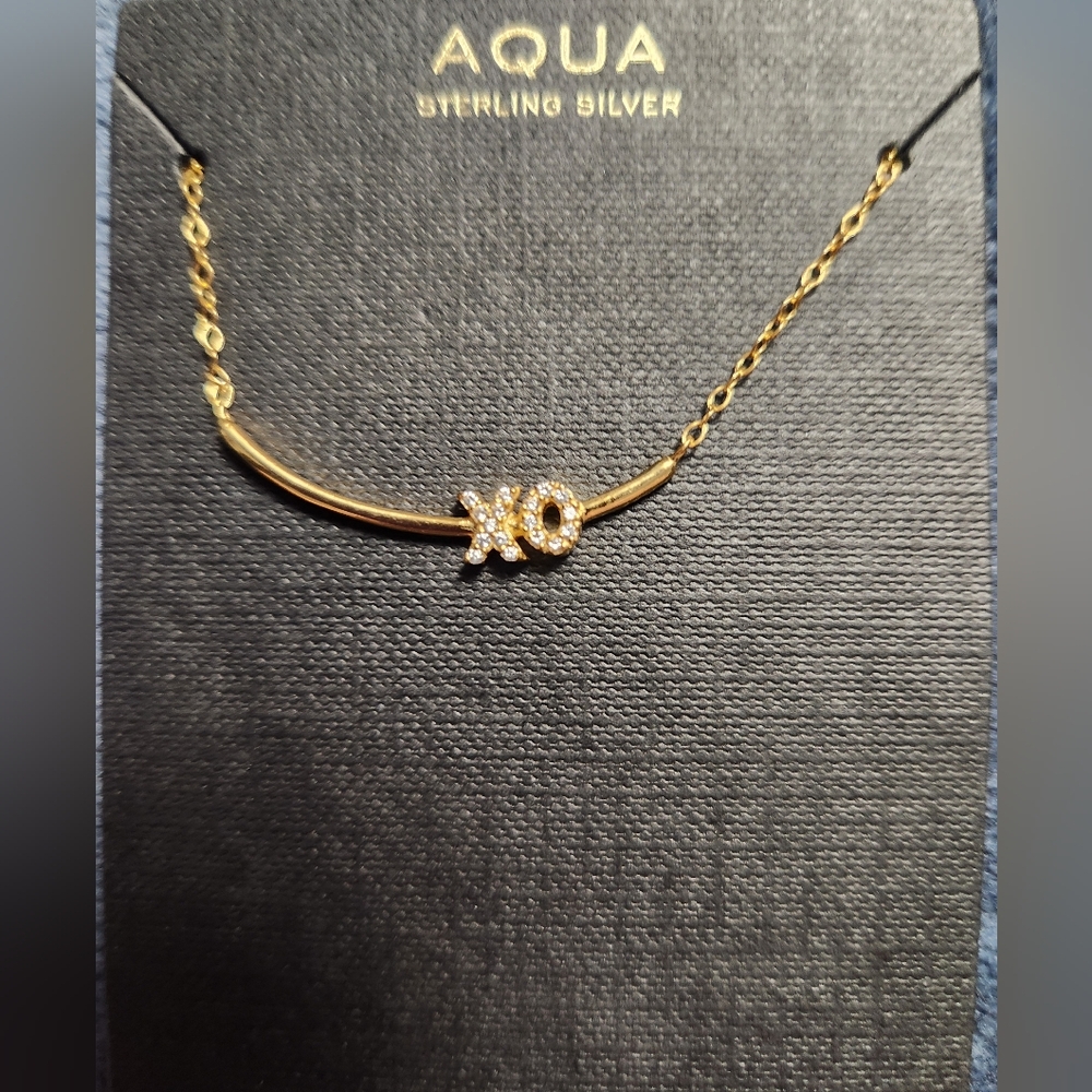 AQUA STERLING SILVER XO NECKLACE BLOOMINGDALE